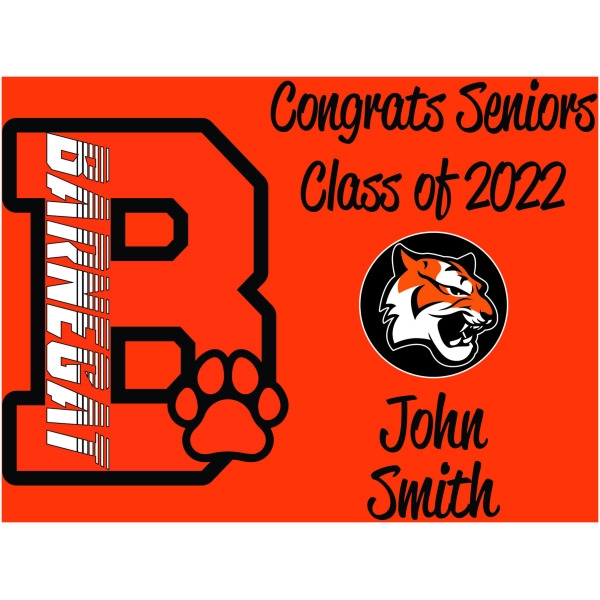 BHS 2022 Graduation Personalized Yard Sign